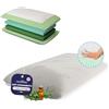 OlimpoFLEX Apollo | Cuscino in Bio Memory Foam e Oli Essenziali Ortopedico Effetto Antirussamento da Letto 72x42cm Guanciale Ergonomico con Federe in Omaggio - Made in Italy 100%