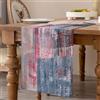 Velvhom Runner Autunnale Moderno Beige Grigio Rosso Bianco Tovagliette in Lino Runner Pittura Arte Tavolo da Pranzo Decor Tovagliette per Sala da Pranzo Cene in Famiglia Vacanze Feste Runner 40x140cm