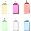 MIETONG 6 Pezzi Targhette Portachiavi - Portachiavi Etichetta in Plastica Etichette Chiavi con Etichetta Scrivibile in 6 Colori per Chiavi, Animali Domestici, Bagagli