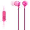 Sony MDR-EX15AP - Cuffie in-ear con microfono, Auricolari in silicone, Rosa