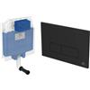 Ideal Standard Set completo cassetta ad incasso Prosys per WC filomuro e placca Oleas M2 nero opaco