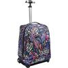 Invicta Trolley Invicta, Abstract Jungle, Blu, 2 in 1 con Spallacci per uso Zaino