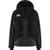 Kappa - Giubbotto, Donna, Nero, Poliestere, Ski, 6CENTO 604FW, Taglia: S
