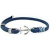Aloha Bracciale Nautico Ancora Idea regalo Uomo Donna Cordino Blu Regolabile Acciaio