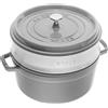 Staub La Cocotte Cocotte con cestello a vapore rotonda - 26 cm, grigio grafite