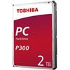 TOSHIBA HARD DISK INTERNO 2000GB SATA-III 3,5 2TB TOSHIBA P300 HDWD220UZSVA 128MB 5400RPM
