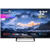 Smart Tech Smart TV 32 Pollici HD Ready Display LED Sistema Vidaa DVBT2/C/S2 Classe E Wi-Fi colore Nero - 32HV02V