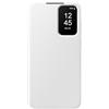 Samsung Smart View Wallet Cover custodia a portafoglio con finestra di visione notifiche per Galaxy A55 5G, Bianco