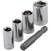 WOLFCRAFT - SET DI 4 CHIAVI A BUSSOLA PER TRAPANI E AVVITATORI DIM. 7, 8, 10, 13 + ADATTATORE 1/4 2413000