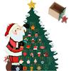 BAKAJI Calendario Avvento Babbo Natale con Albero in Legno 24 Cassetti e Decorazioni