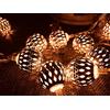 Babyin, 20 luci al LED, in rame, stile Marocchino / incantato / festival, illuminazione per ambienti, camere da letto, soggiorni, matrimoni, Natale, feste, bianco+blu, Taglia unica