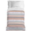 PENSIERI DELICATI Copriletto 170 x 280 cm, Telo Singolo 100% Cotone Pique, Ideale Come Telo Arredo, Coperta Salva Letto 1 Piazza, Fantasia Azteco Arancio, 100% Made in Italy