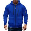 ofeirhz Felpe con cappuccio da uomo Uk multi tasche con zip intera felpa con cappuccio caldo pesante misto coulisse con cappuccio e tasche frontali pullover con cappuccio polsini elasticizzati autunno
