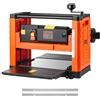VEVOR Pialla a Spessore, a Due Lame, 330 mm Larghezza, Banco Elettrica Motore da 1800 W e 23500 Giri/min, Doppi Rulli, Protezione Eccessiva, a Velocità Singola, per Legno Duro e Tenero