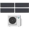 Panasonic Condizionatore Climatizzatore Panasonic Quadri Split Inverter Etherea Grigio Grafite R-32 9000+9000+9000+9000 con CU-4Z68TBE Wi-Fi Integrato
