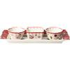 VILLEROY & BOCH Toy's Delight set Dip 4 Pezzi Ciotole c/Vassoio Tavola Natale