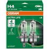 OSRAM 2 lampadine H4 12V OSRAM ULTRA LIFE