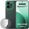 OPPO Reno14 F 5G 8+256GB, Smartphone Android Sbloccato AI, Display 6,57 120Hz AMOLED, Fotocamera AI 50+32MP, Batteria 6000mAh, IP69, Luminous Green (Include Caricatore 45W SUPERVOOC)