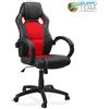 BAKAJI Sedia Poltrona da Ufficio Direzionale Ruote Girevoli Sportiva Race Gaming Rosso
