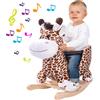 BAKAJI Giraffa a Dondolo Cavalcabile Peluche Giocattolo Bambini con Effetti Sonori