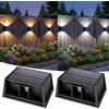 T-SUN RGB Lampada Solare da Esterno, luci solari da giardino Impermeabile IP65 Con Fascio di Luce Regolabile Su e Giù, Applique da Esterno Solare per Giardino, Cortile, Balcone, Muro, 8 colors 2 Pezzi