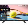 CHiQ L32G7L,TV 32 Smart TV, 2022 TV con Android 11, HD, Frameless TV, Netflix, Prime Video, Youtube, HDR10, 2.4/5G Wi-Fi, Bluetooth5.0, Chromecast, Google Assistant, DVB-T2/T/S2