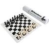 Andux Chess Game Set Pezzi Degli Scacchi e Tavola Arrotolabile QPXQ-01 (Nero, 42x42 cm)