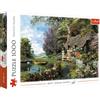 Trefl - Puzzle Angolo Incantevole - 1000 Elementi, foresta, lago, casa rurale, capanna, fiori, alberi, puzzle fai da te, intrattenimento creativo, divertimento, regalo, puzzle classici