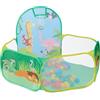 Relaxdays Piscina di Palline con Canestro & 50 Pallette, Vasca Pop Up Esagonali, Box per Bambini, Cameretta, Colorato