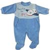 Ellepi Tutina Neonato Ciniglia Cotone 0 1 3 6 9 Mesi Piedini Pigiama Intero Primo Corredino Nascita Mamma Ospedale Regalo Maschietto Femminuccia (6 mesi, Fly)