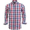 Rankitutu Camicie da uomo a maniche lunghe in cotone con bottoni, vestibilità regolare, Navy Sky Blue Check 04, 3XL