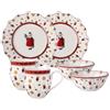 Villeroy & Boch - Toy's Delight set da colazione per 2, motivo Babbo Natale 6 pezzi multicolore, Natale, servizio con piatti da colazione, tazze e ciotole, stoviglie natalizie, porcellana Premium