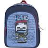 Minecraft Zaino Scuola Hostile Behaviour - DOPPIO COMPARTIMENTO - ADATTABILE A CARRELLO - 44 X 30 X 20 CM, multicolore, M, Casual