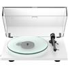 Pro-Ject T2 W bianco satinato - Giradischi vinile, Manuale, Preamplificatore integrato, MM, Trasmissione a cinghia, 33 giri, 45 giri, Celle incluse