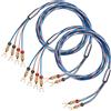 Oehlbach Bi-Tech 4 L (2 x 4m) - Cavo per altoparlante o diffusore, assemblato, Compatibile bi-wiring, 4 mm², Fourches
