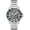 Emporio Armani Orologio Uomo, movimento automatico a tre lancette, cassa in acciaio 42 mm con bracciale in acciaio, AR60061