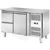Tavolo Refrigerato 1 porta, 2 cassetti 282 Lt. Acciaio inox. -2°/+8°C. Cm. 136x70x85H. * Linea E *