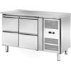 Tavolo Refrigerato 4 cassetti 282 Lt. Acciaio inox. -2°/+8°C. Cm. 136x70x85H. *linea E*