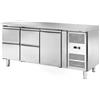 Tavolo Refrigerato 1 porta e 4 Cassetti, 420 Lt. Acciaio inox. -2°/+8°C. - Cm. 179,5x70x85H. *linea E*