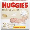 Huggies Extra Care Pannolini Taglia 2 (3-6 Kg) Offerta Megapack Confezione da 104 Pannolini