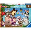 Ravensburger - Puzzle Masha e Orso, Collezione Giant Pavimento 24 Pezzi Giganti, 70x50 cm