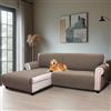 BellaHills Copridivano a forma di L, 2 posti (205 cm), copridivano, a forma di L, con bracciolo, rivestimento per divano ad angolo sinistro, per cani e gatti, copridivano, antiscivolo, per soggiorno