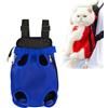 Generic Furry Pawsy Carrier, zaino regolabile per gatti e animali domestici, trasportino da viaggio per cani e gatti, per escursionismo, ciclismo, comode tracolle, regolabile (blu, S)