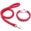 Generic Guinzaglio da addestramento professionale per cani di taglia grande, catena a P, design anti-fuga, per Golden Retriever/Labrador, guinzaglio riflettente durevole per estrattori aggressivi (rosso, 1,2