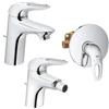 GROHE Set miscelatori lavabo bidet e incasso doccia con leva aperta Grohe Eurostyle New