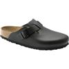 BIRKENSTOCK BOSTON BLACK NATURAL LEATHER Sabot Unisex