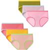 Anntry Biancheria Intima per Ragazze in Morbido Cotone Mutandine per Ragazze Adolescenti Multipack Mutandine da Bambina