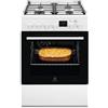 ELECTROLUX - Cucina Elettrica LKK640200W 4 Fuochi a Gas Forno Elettrico Multifunzione Classe A Dimensioni 60 x 60 cm Colore Bianco