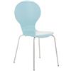 CLP - Sedia Impilabile Diego in Legno I Sedia Attesa in Metallo I Sedia Ergonomica Conferenza I Sedia Design Classico Riunioni O Sale Blu Chiaro