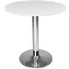 Samira - Tavolo Rotondo 70 Cm Bianco Tavolino Da Bar Mod. Romeo
